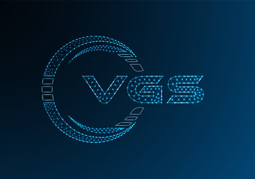 VGS low poly letter logo vector design. VGS lower poly logo design. Low poly logo.