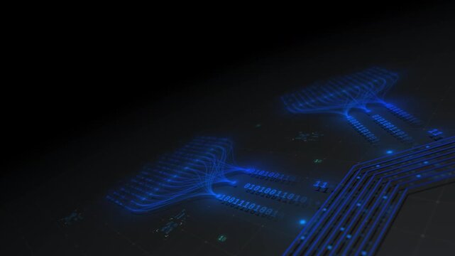 AI Neural Network Data Flow Convergence Processing System Visualization Motion Design Seamless Loop