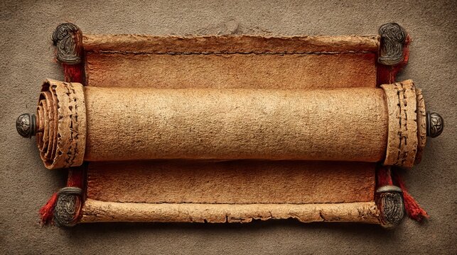 Vintage Blank Scroll Banner
