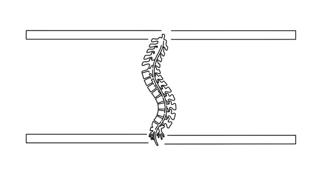 Scoliosis Spine Curvature Medical Illustration