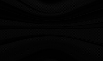 Fototapeta premium abstract black background with carbon fiber texture and panoramic or cylindrical effect (fisheye effect)