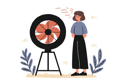 Modern Carbon Capture Fan in a Minimalist Geometric Design