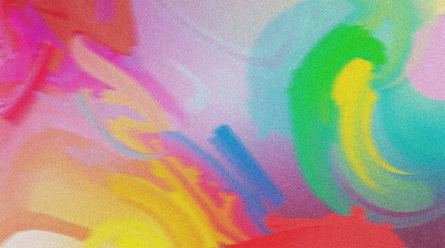 Vibrant abstract oil painting, colorful brushstrokes creating a dynamic textured art background. Expressive modern art, a creative backdrop for design projects. 4K grainy texture Background
