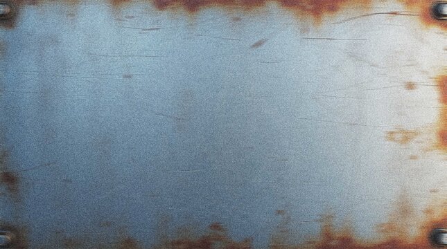 Grungy rusted metal plate, distressed weathered steel texture, vintage industrial background, aged metallic surface for design 4K grainy texture Background