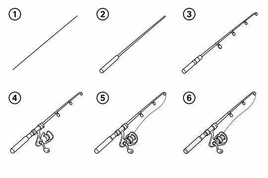 fishing pole clip art process 