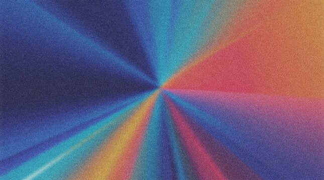 Vibrant radial gradient background, colorful abstract light rays, dynamic spectrum burst, retro-futuristic digital art texture 4K grainy texture Background