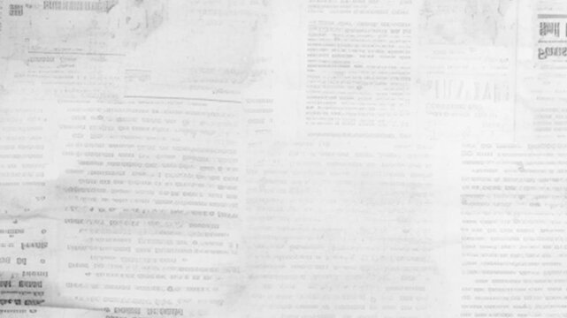 White Grunge Newspaper Texture Page Turn Unfolding Transition.Animated white grunge paper unfolding transition on black background.Vintage textured overlays