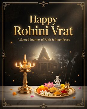 Rohini vrat celebration with traditional hindu rituals and prayers for inner peace