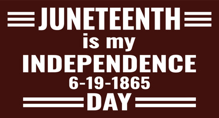 Obraz premium Juneteenth freedom day graphic celebrating african american independence with bold typography and historical date