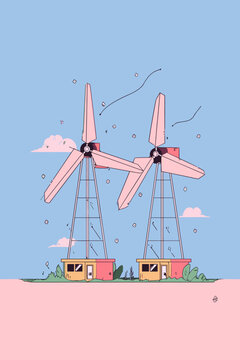 Modern Direct Air Capture Fans Removing CO2 from Atmosphere