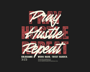 Obraz premium Streetwear Christianity typography quotes Bible inspired design templates graphic t-shirt