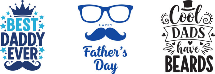 Father's day typography and icon graphic designs © Tufayel