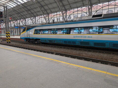 Prague Main Station: Czech Pendolino Train Awaits