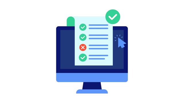 Online survey checklist and test animation
