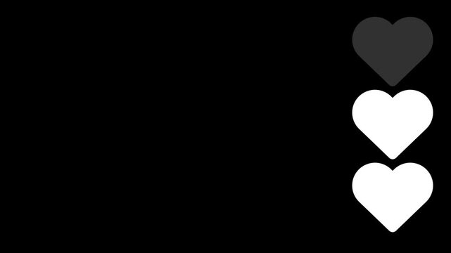 Random Love Shape Luma Matte Reveal Transition Background