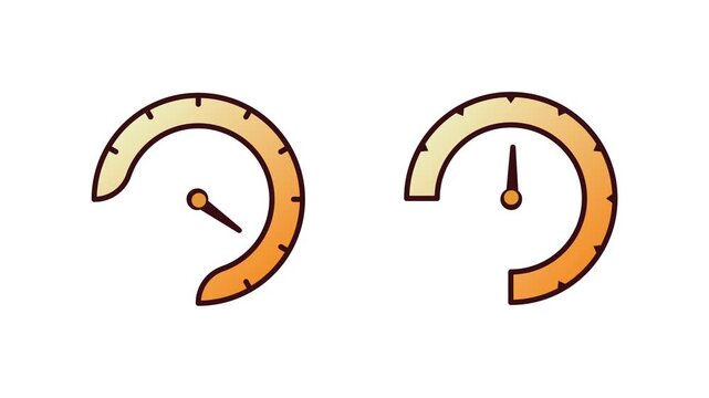 Minimal Speed Meter Icon Animation with Two Design Variations