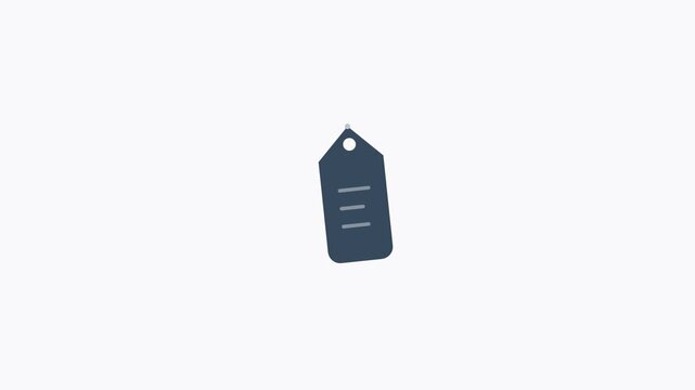 minimalist swinging price tag animation