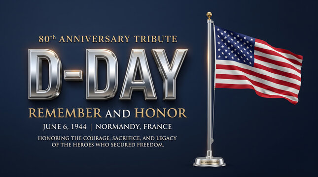 A tribute to the 80th anniversary of D-Day, honoring American heroes