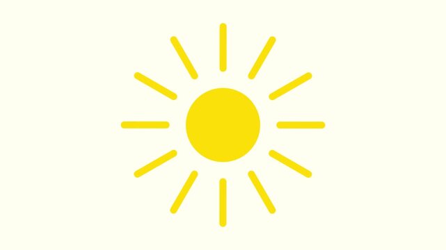 minimal sun rotating rays loop animation