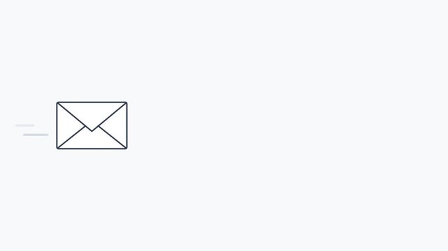 modern corporate email sending vector animation