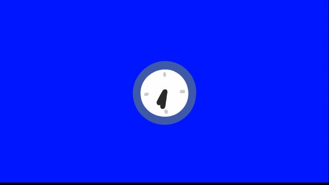 Animated clock icons on blue background symbols of time and direction modern design elements