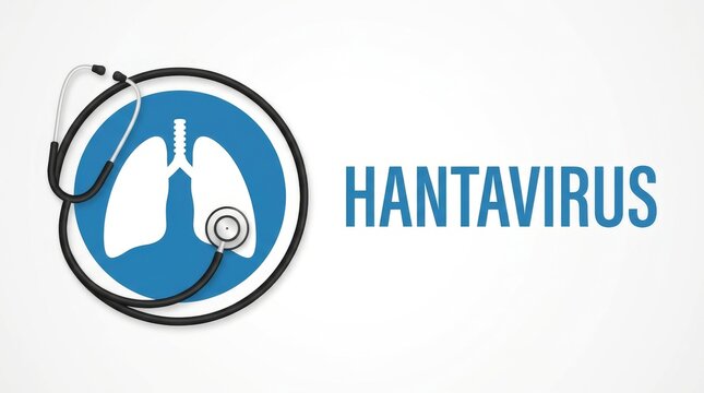 Hantavirus Pulmonary Syndrome concept with stethoscope and lungs icon