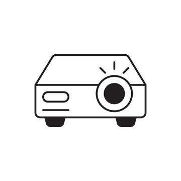 Projector Icon Isolated on White Background Illustration