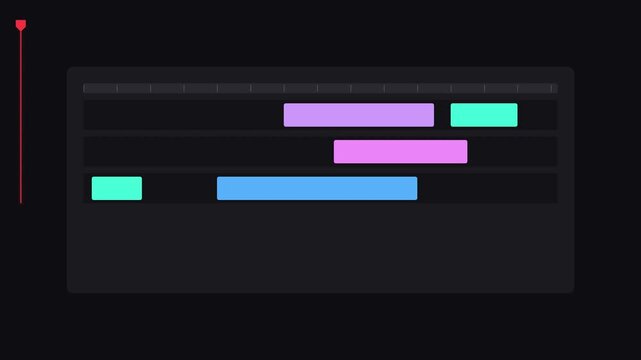 professional video editing timeline interface animation