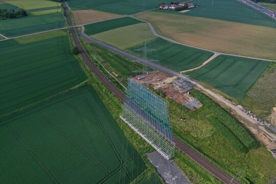 RTW Eschborn &ndash; Luftbilder der Regionaltangente West im Rhein-Main-Gebiet bei Frankfurt