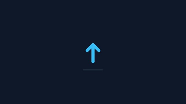 upload arrow animation minimalist blue loop