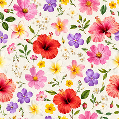 Obraz premium Organic Scatter Odd Petal Flower Pattern Botanical Design