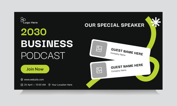 Trendy webinar template design, business strategy webinar banner design, business webinar, vector eps 10 file format