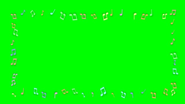 MusicBorder GreenScreen Dynamic Audio Sound Equalizer Spectrum Visualizer Seamless Loop 4K