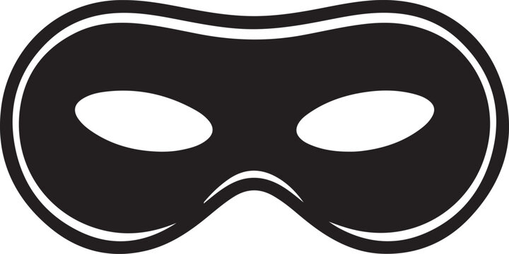 eye mask icon. logo Vector Black silhouettes