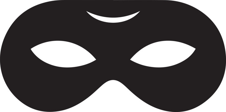 eye mask icon. logo Vector Black silhouettes