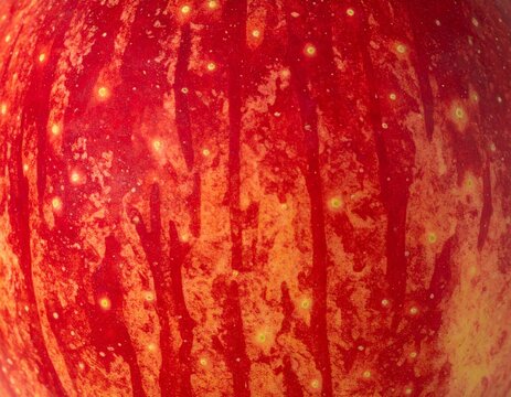 Seamless red apple skin with natural striations texture overlay concept