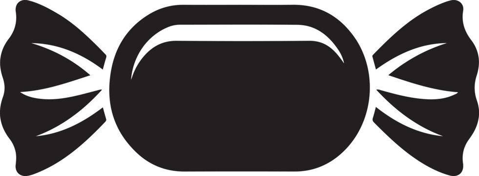 candy icon. logo Vector Black silhouettes