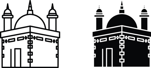 Islamic mosque architectural illustration © Muslim