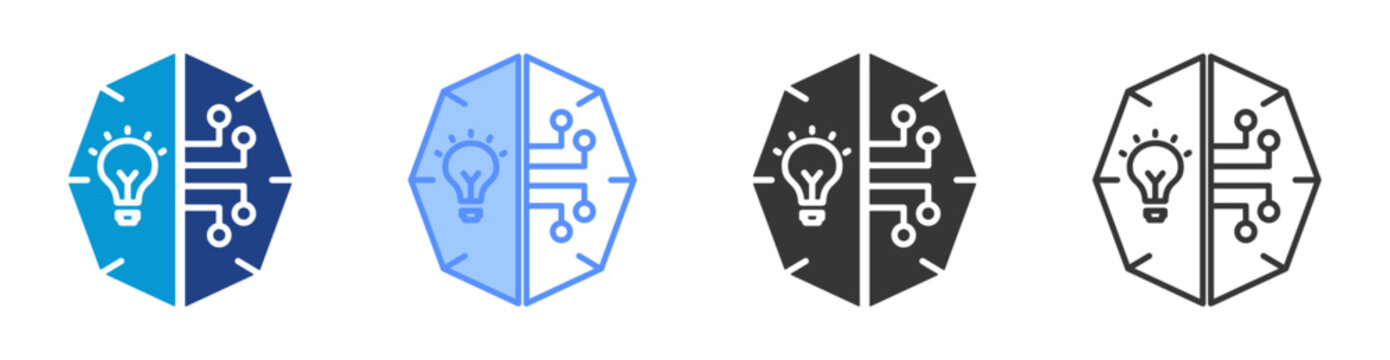 learning icon set multiple style collection	