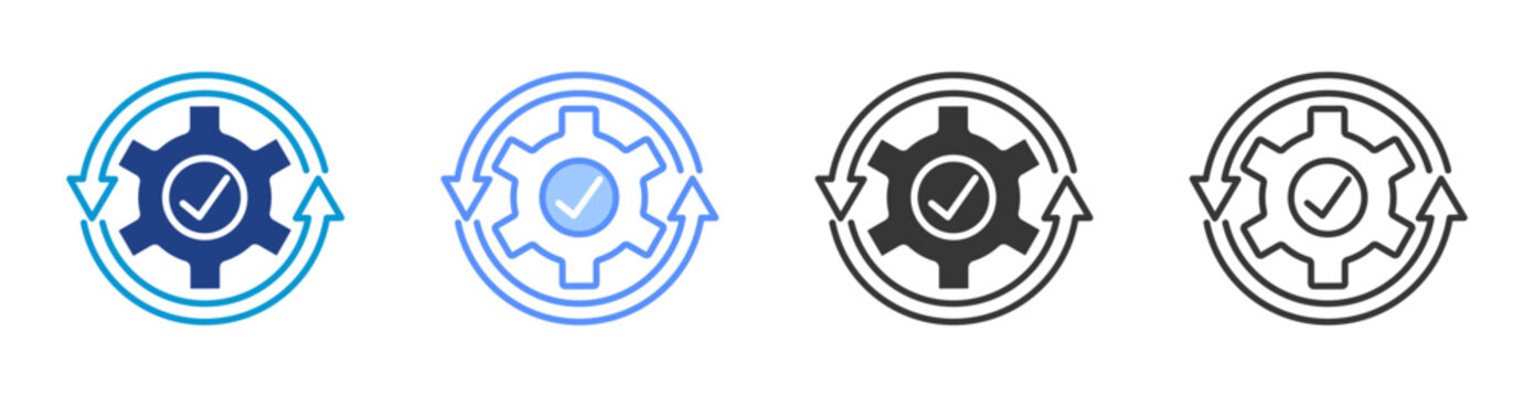 Progress icon set multiple style collection	