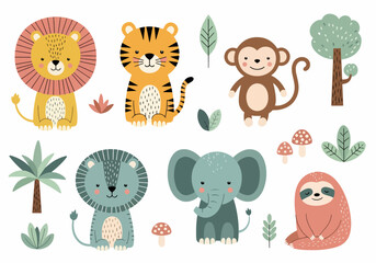 Friendly cartoon animals bring cheerful energy warmth and creativity into children living spaces © Chelsea