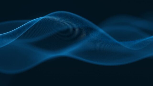 abstract space of innovative technology, looping animation of digital wave, high-tech background