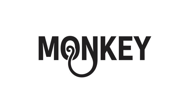 Monkey Word Logo Design