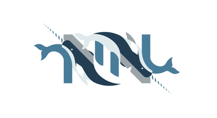 Narwhal DNA Helix Symbol © Alis