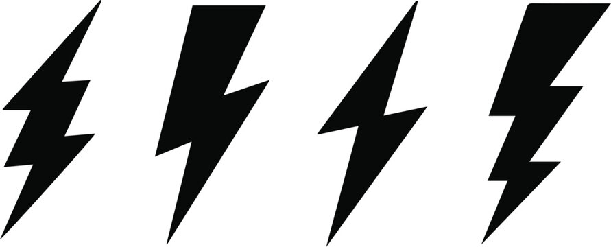 Battery charge indicator showing lightning bolt marks