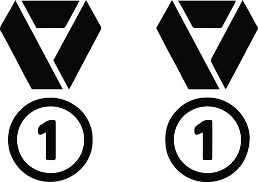 medal icons showing sports award tie