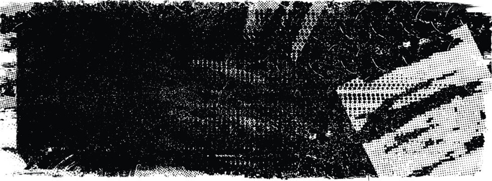 Grunge banner with copy space . Stamp texture . Trendy textured shapes . Overlay grunge texture . Distressed text box .Vector shapes with a rough ,screen print texture.
