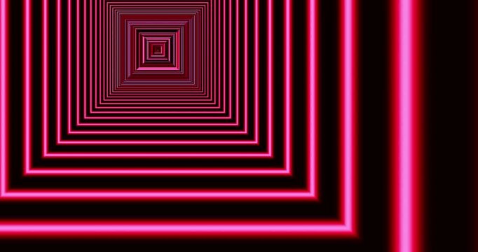 Abstract Geometric Tunnel Motion Graphics in Multiple Colors.