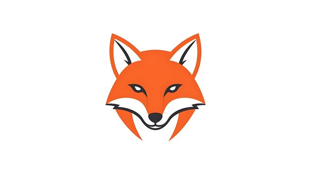 A minimalist illustration of a fox's head