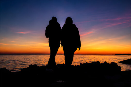 Tramonto sul mare